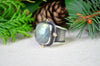 Labradorite Wide Band Ring w/ 14K Accents (Size 9)