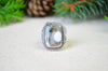 Ocean Jasper Lichen Ring (Size 7 1/2)