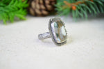 Ocean Jasper Lichen Ring (Size 7 1/2)