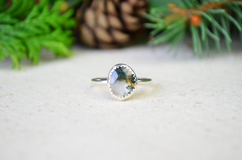 Moss Agate Ring (Size 7)
