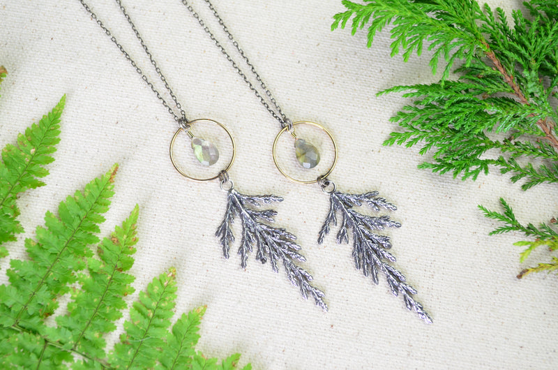 Cedar Branch & Labradorite Necklace