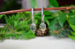Twig Hoops w/ Removable Moss Agate Hex Charms