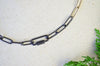 Sterling Silver & 14K Yellow Gold Paperclip Chain w/ Removable Labradorite Pendant