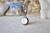 Carved Rainbow Moonstone Moon Face Necklace with 14K Yellow Gold Accents