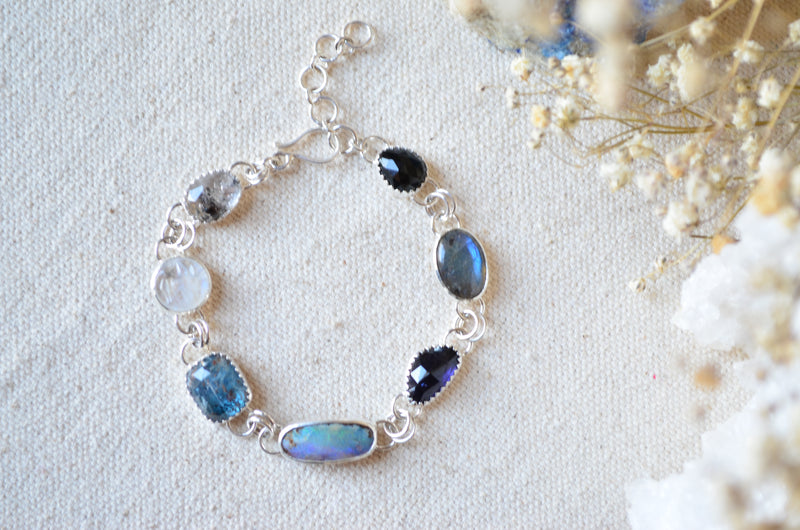 Under Andromeda Multi-Gemstone Link Bracelet