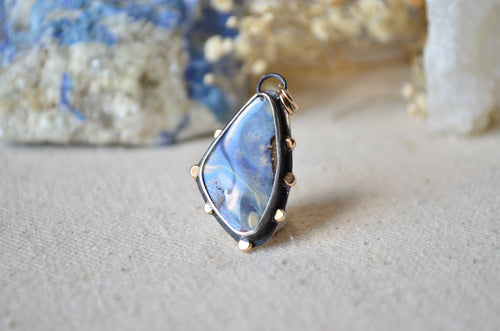 Boulder Opal Charm (For Removable Charm Necklace) with 14K Accents
