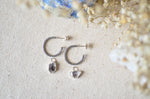 Herkimer "Diamond" Quartz Removable Charm Hoop Earrings