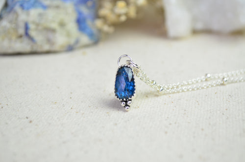 Moss Kyanite Charm Necklace