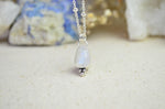 Rainbow Moonstone Charm Necklace