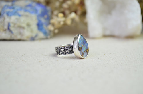 Boulder Opal Moon Crater Ring (Size 6)