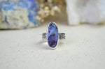 Boulder Opal Moon Crater Ring (Size 7)