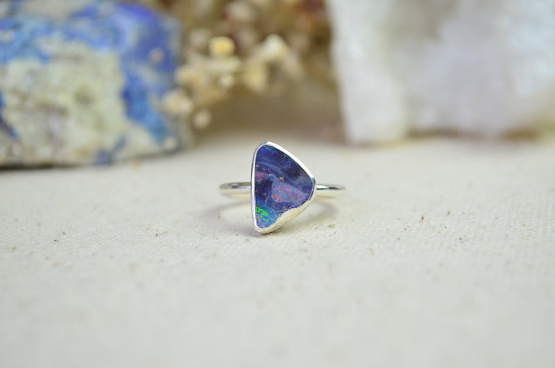 Boulder Opal Stacking Ring (Size 7)