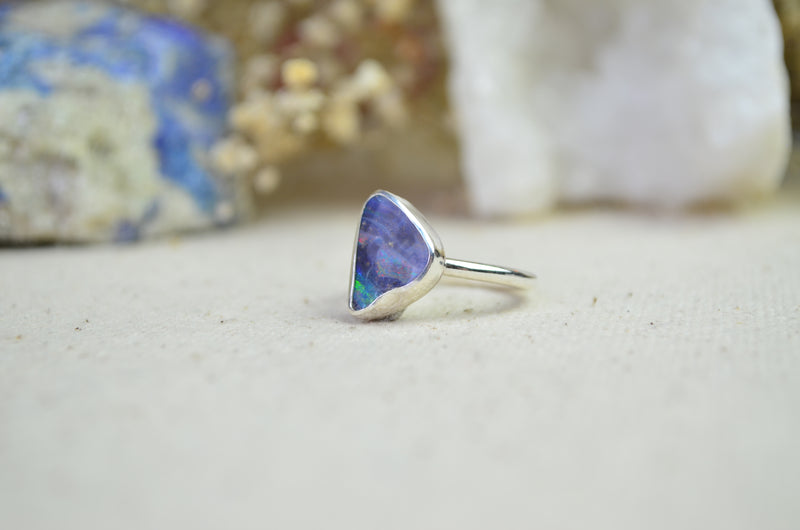 Boulder Opal Stacking Ring (Size 7)