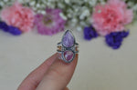 Kunzite & Pink Sapphire Ring (Size 7)