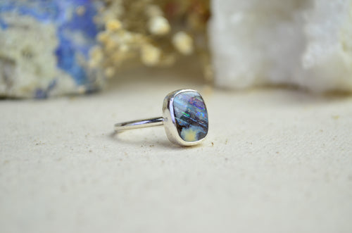 Boulder Opal Stacking Ring (Size 9 1/2)