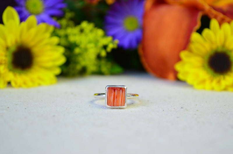 Orange Spiny Oyster Stacking Ring (Size 5 1/2)