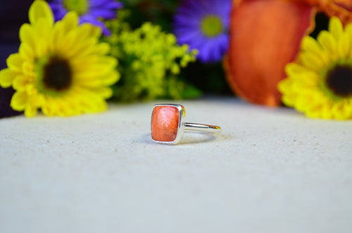 Orange Spiny Oyster Stacking Ring (Size 7)