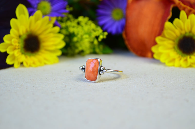 Orange Spiny Oyster Stacking Ring (Size 10)
