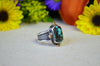Yungai Turquoise Ring w/ 14K Yellow Gold Accents (Size 8)