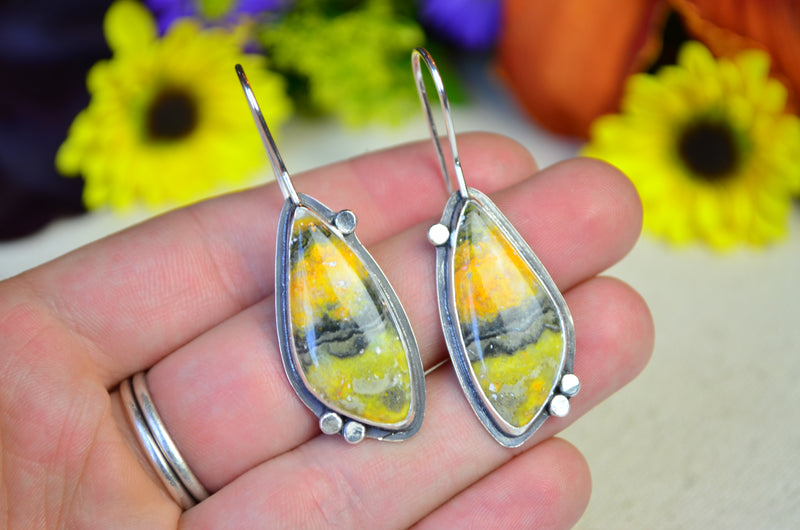 Bumblebee Jasper Earrings