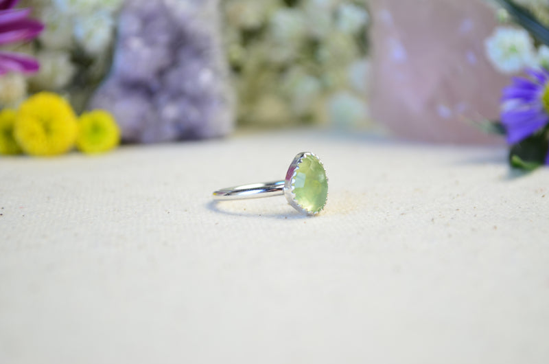 Prehnite Stacking Ring (Size 8)