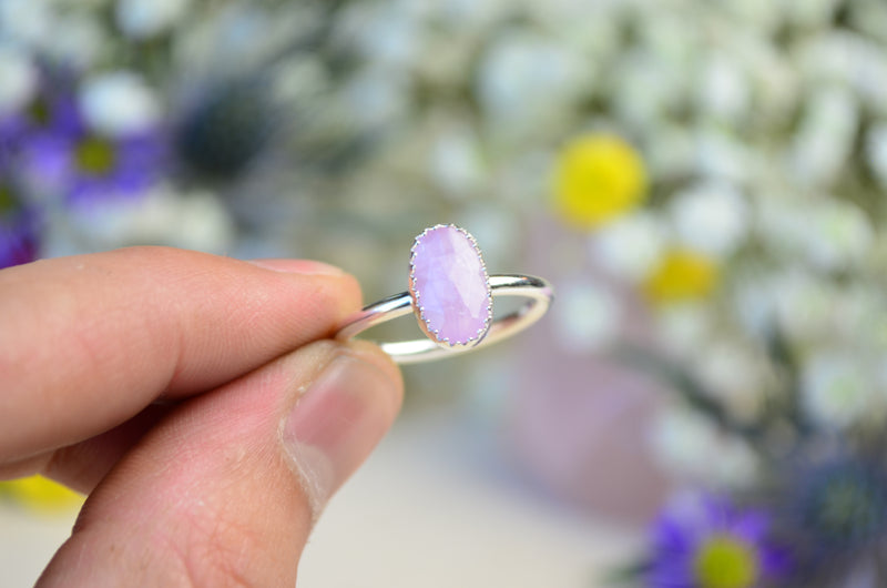 Kunzite Stacking Ring (Size 9)