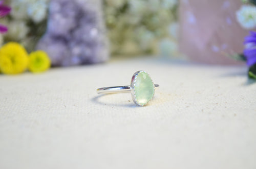 Prehnite Stacking Ring (Size 9 1/2)