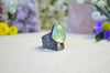 Prehnite Textured Wide Band Ring (Size 7)