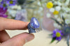 Tanzanite Textured Wide Band Ring (Size 8)