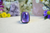 Amethyst Textured Wide Band Ring (Size 9)