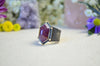 Ruby Textured Wide Band Ring w/ 14K Accents (Size 9 1/2)