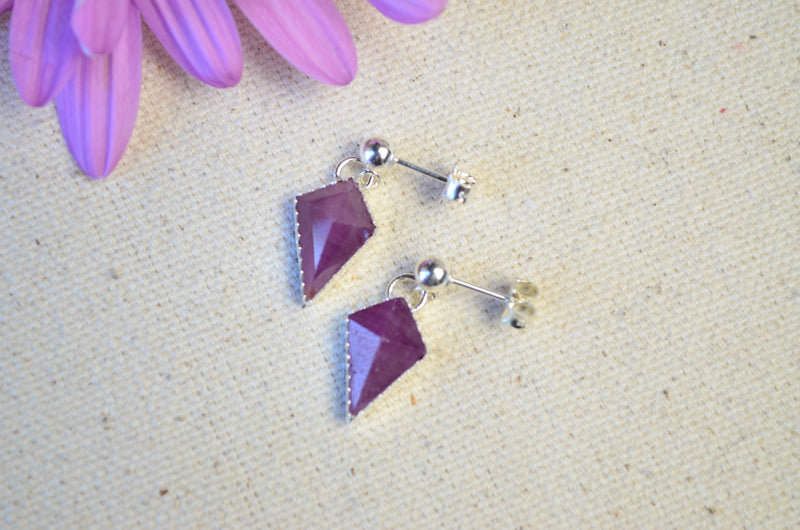 Ruby Shield Earrings