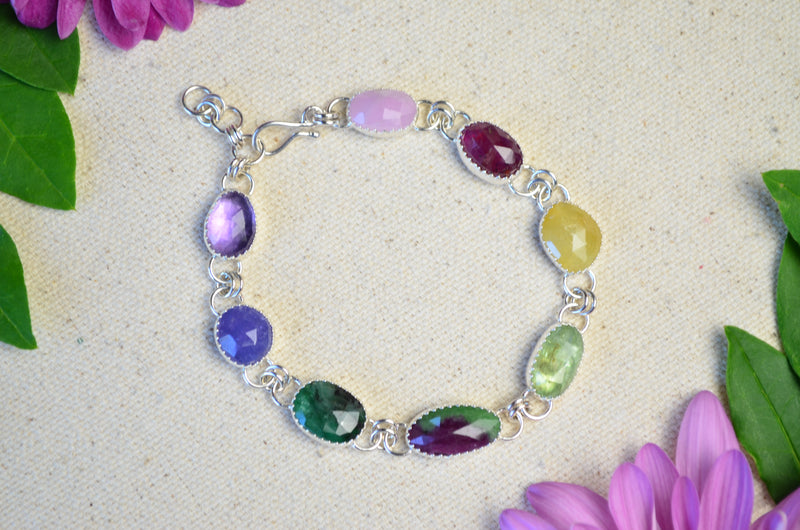 A Song For Spring Multi-Gemstone Link Bracelet