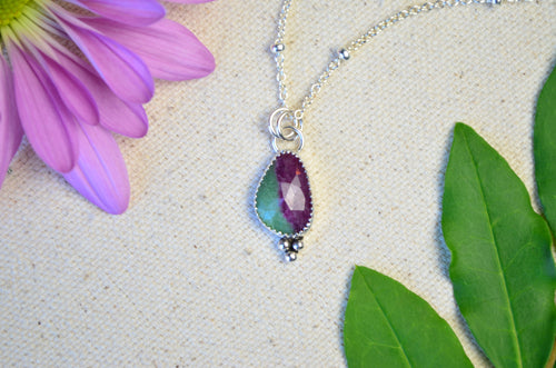 Ruby in Zoisite Charm Necklace