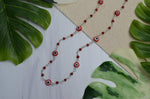 Evil Eye Necklace in Red Coral & Sterling Silver