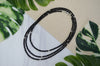 Black Tourmaline Rope Necklace in Sterling Silver