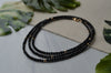 Black Tourmaline Rope Necklace in 14K Gold Fill