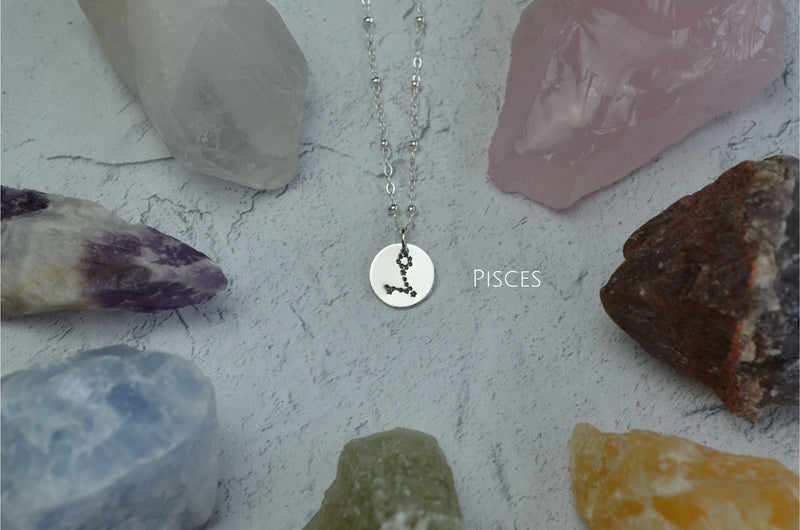 Zodiac Constellation Necklace in Sterling Silver