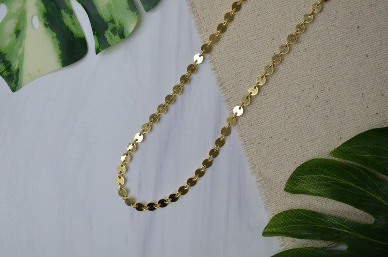 4mm Disco Chain Necklace in 14K Gold Fill